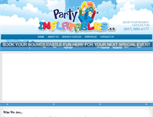 Tablet Screenshot of partyinflatables.ca